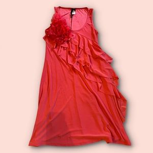 Pink sun dress with flower